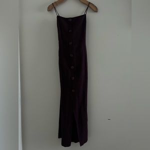 Zara NWT Plum Open Back Midi Dress Sz XS brand new broken zipper never worn